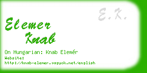 elemer knab business card